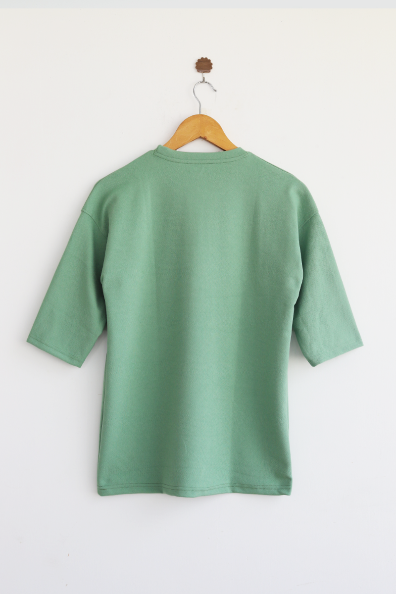 High Sleeve Oversized T Shirt (Green)